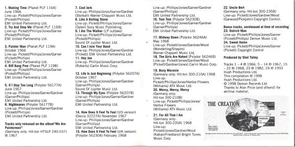 The Creation (2) : Our Music Is Red - With Purple Flashes (CD, Comp)