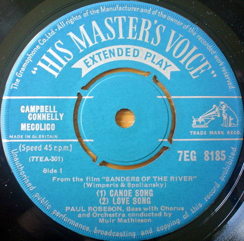 Paul Robeson : Sanders Of The River (7", EP)