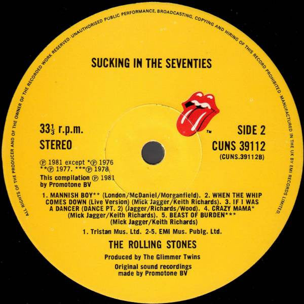 The Rolling Stones : Sucking In The Seventies (LP, Comp)