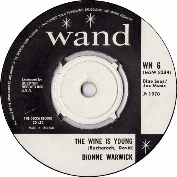 Dionne Warwick : Paper Maché (7", Single)