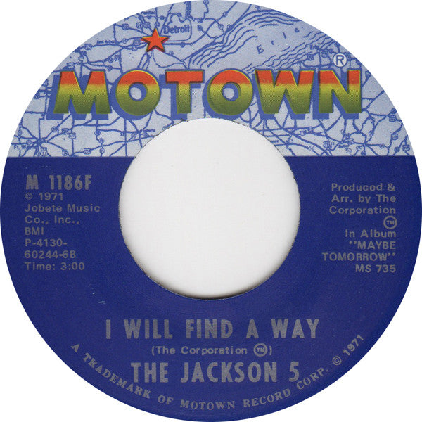 The Jackson 5 : Maybe Tomorrow / I Will Find A Way (7", Single)