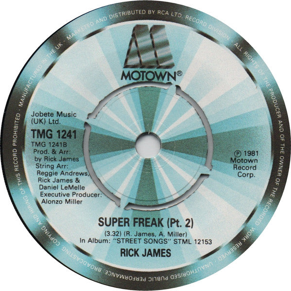 Rick James : Super Freak (7", Single)