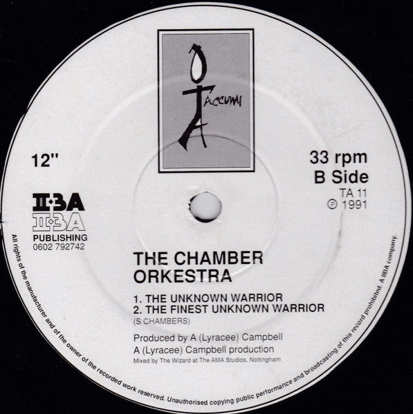 The Chamber Orkestra : The Finest Hour (12")