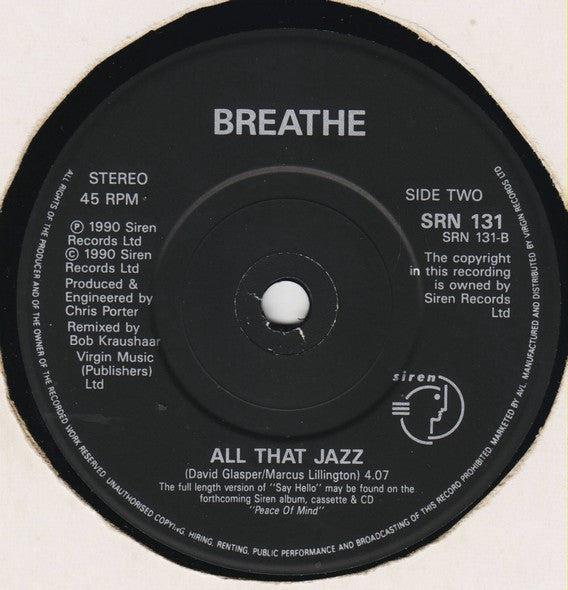 Breathe (3) : Say Hello (7", Ltd + Box)