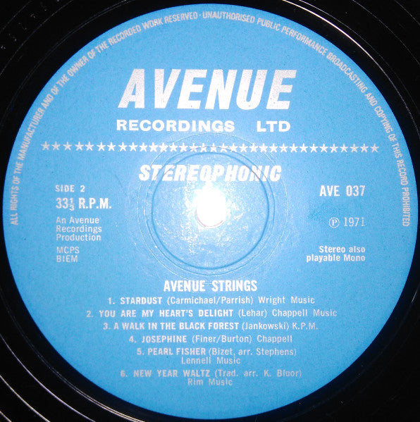 Avenue Strings : Avenue Strings (LP, Album)