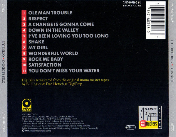 Otis Redding : Otis Blue / Otis Redding Sings Soul (CD, Album, Mono, RE, RM, RP, WMM)