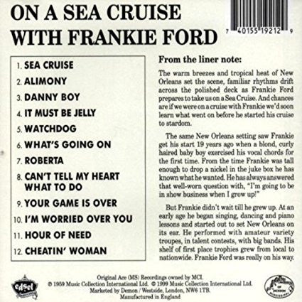 Frankie Ford : Let's Take A Sea Cruise (CD, Album, RE)