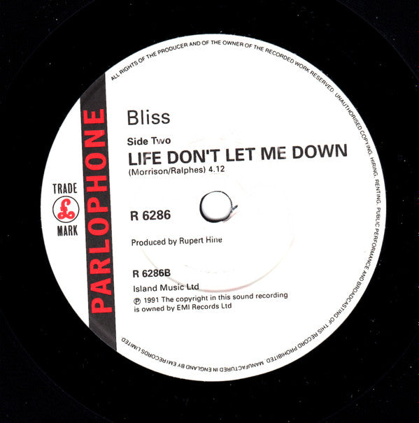 Bliss (10) : Watching Over Me (7", Single)