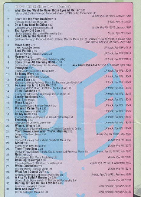 Emile Ford & The Checkmates : Counting Teardrops - The Pye / Piccadilly Anthology (2xCD, Comp)
