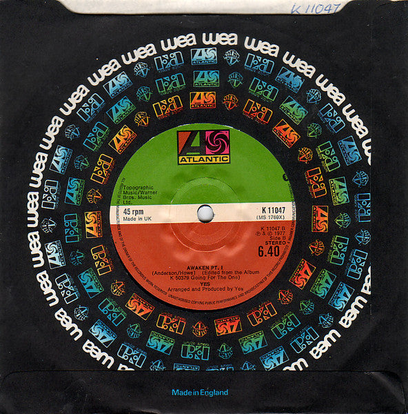 Yes : Going For The One (7", Single)