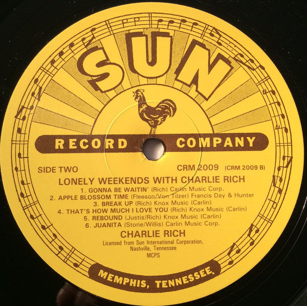 Charlie Rich : Lonely Weekends (LP, Album, RE)