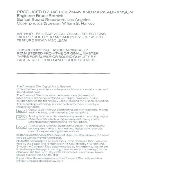 Love : Love (CD, Album, RE, RM)