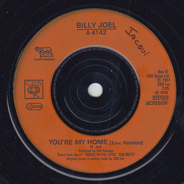 Billy Joel : An Innocent Man (7", Single, Inj)