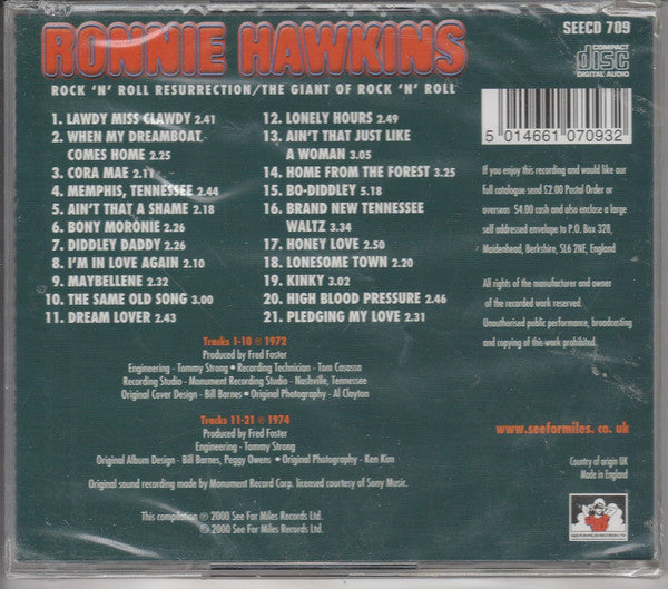 Ronnie Hawkins : Rock & Roll Resurrection / The Giant Of Rock 'N' Roll (CD, Comp)