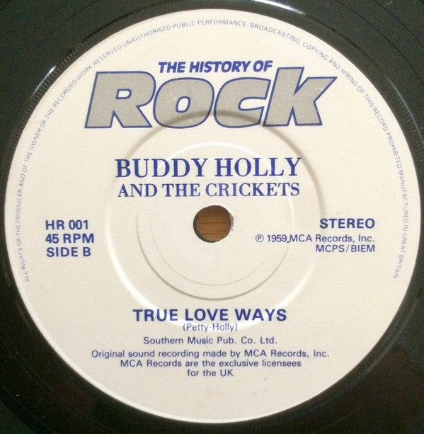 Buddy Holly And The Crickets (2) : That'll Be The Day (7", Mono)