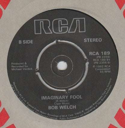 Bob Welch : Two To Do  (7", Single)