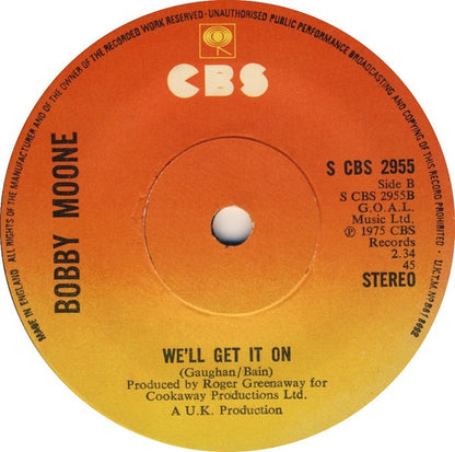 Bobby Moone : Bouncin' Back (7", Sol)