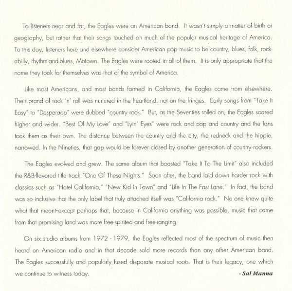 Eagles : Hell Freezes Over (CD, Album, RP, Dis)