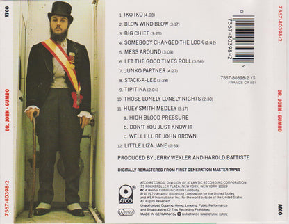 Dr. John : Dr. John's Gumbo (CD, Album, RE, RM)