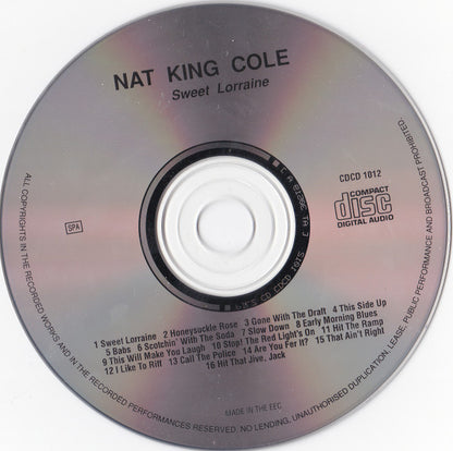 Nat King Cole : Sweet Lorraine (CD, Comp)