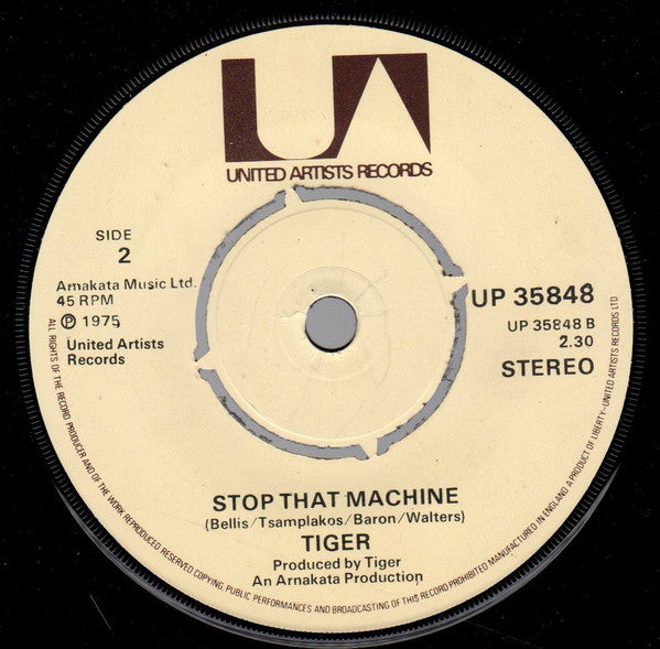 Tiger (16) : I Am An Aminal (7", Single)