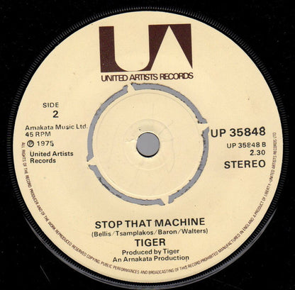 Tiger (16) : I Am An Aminal (7", Single)