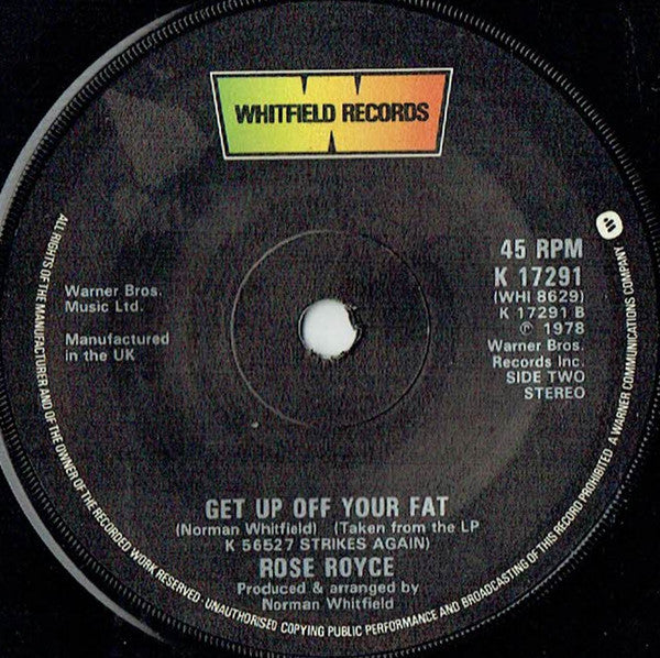 Rose Royce : I'm In Love (And I Love The Feeling) (7", Single)