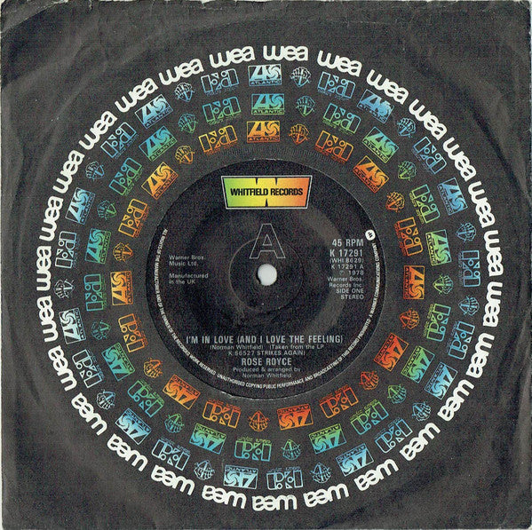 Rose Royce : I'm In Love (And I Love The Feeling) (7", Single)