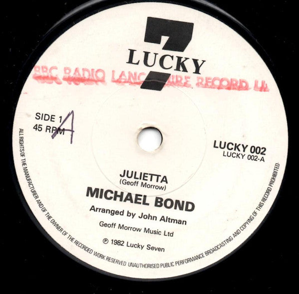 Michael Bond (4) : Julietta / Just For the Record (7", Single)
