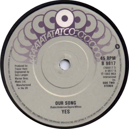 Yes : Owner Of A Lonely Heart (7", Single, Sol)