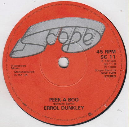 Errol Dunkley : Sit Down And Cry  (7")