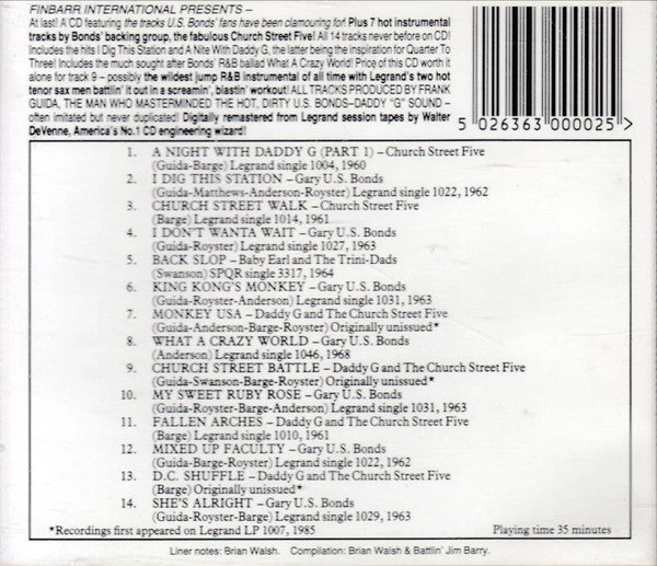 Gary U.S. Bonds : U.S. Bonds Meets Daddy "G" And The Church Street Five (CD, Comp, RM)