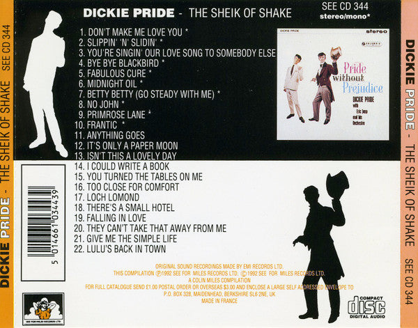 Dickie Pride : The Sheik Of Shake (CD, Comp, Mono)