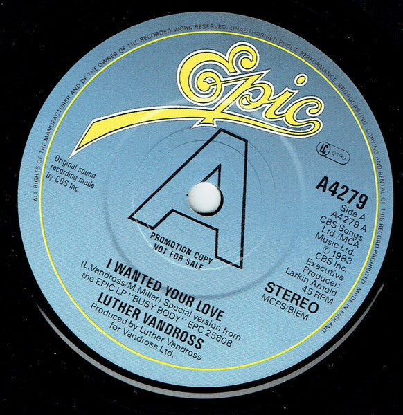 Luther Vandross : Superstar / Until You Come Back To Me (That's What I'm Gonna Do) (7", Promo, Pic)