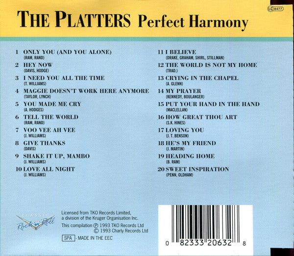 The Platters : Perfect Harmony (CD, Comp)