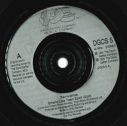 Nirvana : Smells Like Teen Spirit (7", Single, Sil)