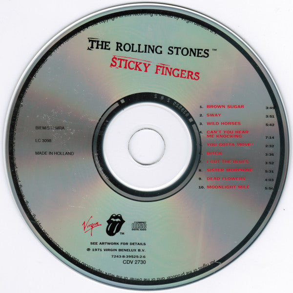The Rolling Stones : Sticky Fingers (CD, Album, RE, RM, RP)