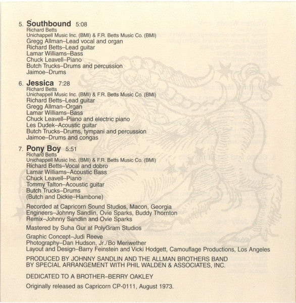 The Allman Brothers Band : Brothers And Sisters (CD, Album, Enh, RE, RM, Ori)