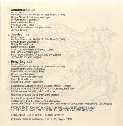 The Allman Brothers Band : Brothers And Sisters (CD, Album, Enh, RE, RM, Ori)