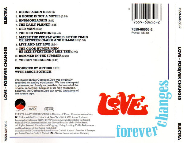 Love : Forever Changes (CD, Album, RE)