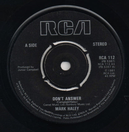 Mark Haley (5) : Don't Answer (7", Single)