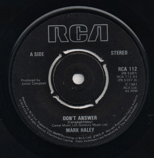 Mark Haley (5) : Don't Answer (7", Single)