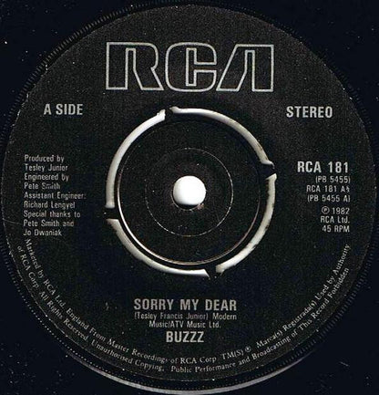 Buzzz (2) : Sorry My Dear (7", Single)