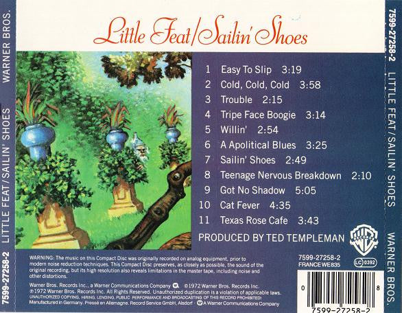 Little Feat : Sailin' Shoes (CD, Album, RE, RM)