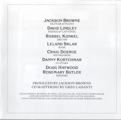 Jackson Browne : Running On Empty (CD, Album, RE, RM)