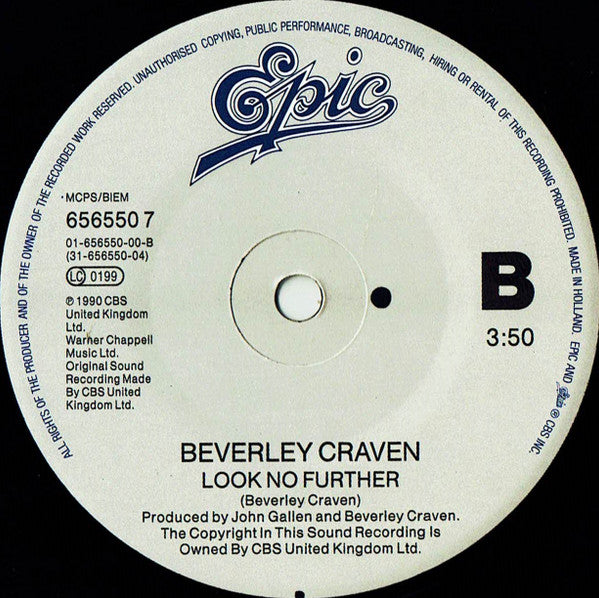 Beverley Craven : Holding On (7", Single, Whi)