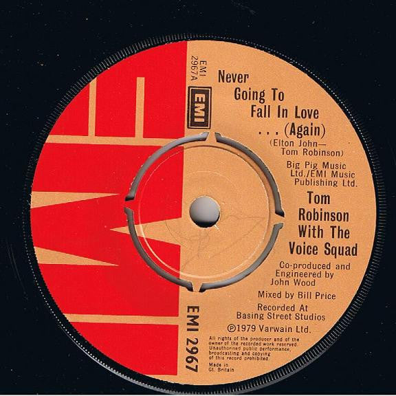 Tom Robinson With The Voice Squad (2) : Never Gonna Fall In Love..(Again) (7", Single)