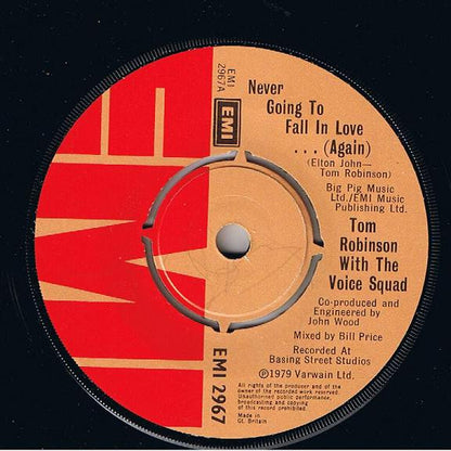 Tom Robinson With The Voice Squad (2) : Never Gonna Fall In Love..(Again) (7", Single)