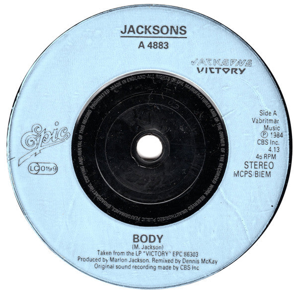 The Jacksons : Body (7", Inj)