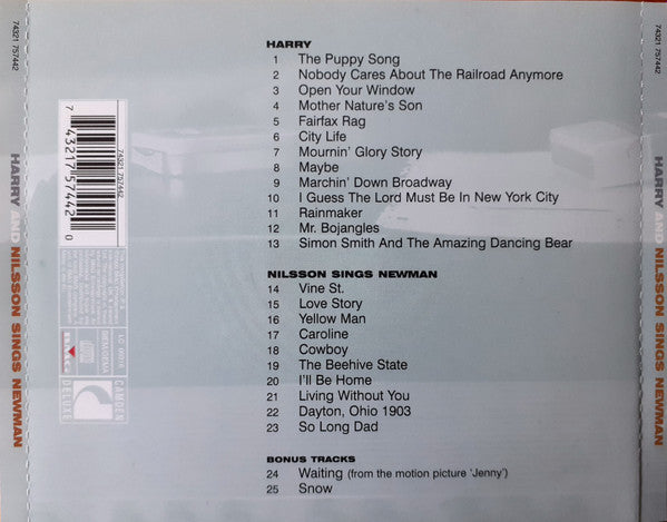 Harry Nilsson : Harry And Nilsson Sings Newman (CD, Album, Comp, RM)